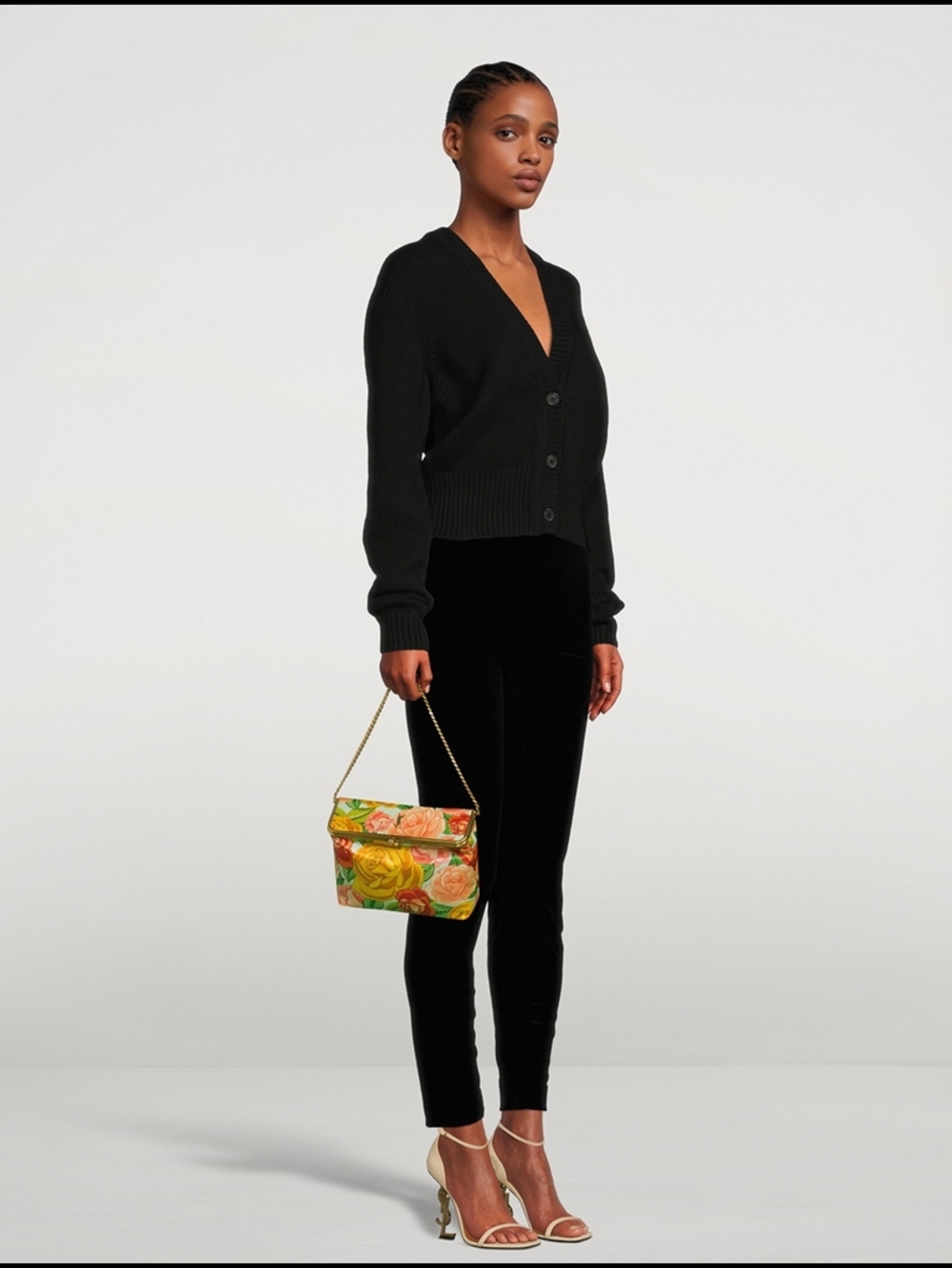 Yves Saint Laurent Floral Leather Shoulder Bag - Yellow, Pink, Green - Picture 5 of 5
